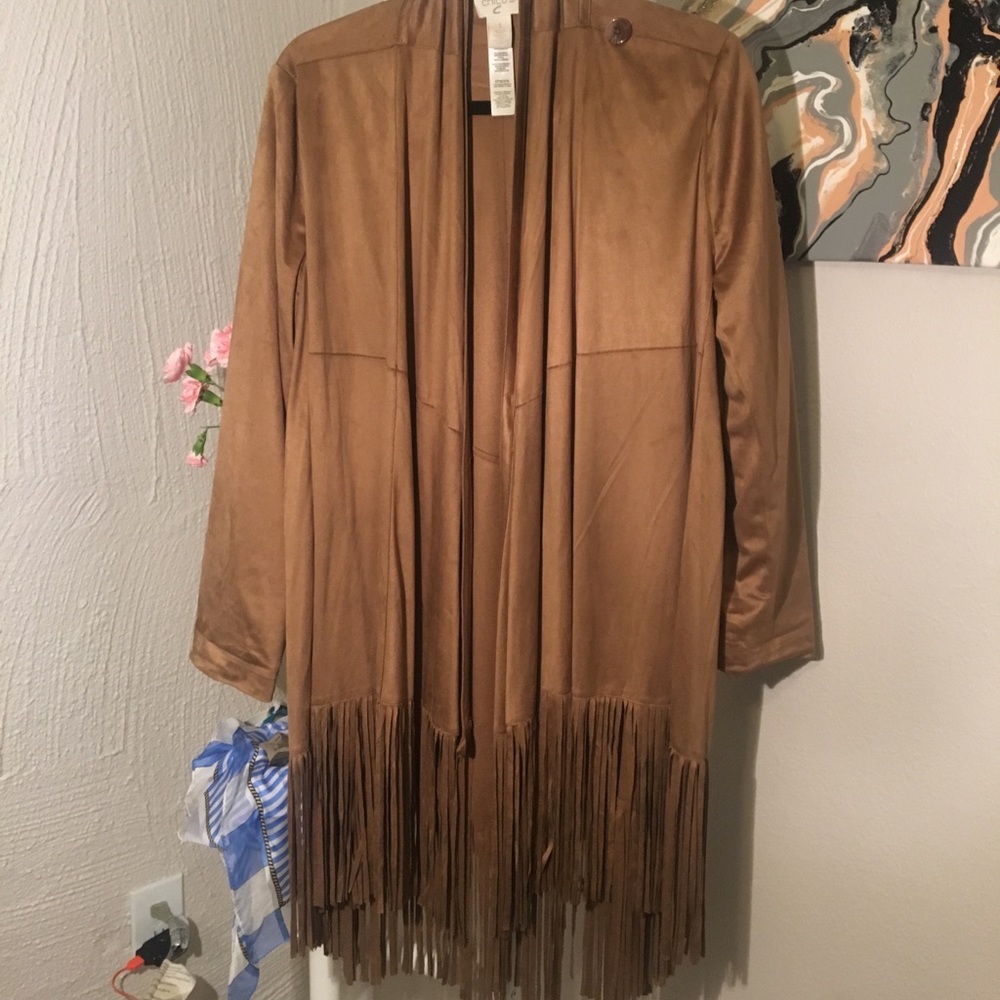 Chico’s Suede Fringe Jacket